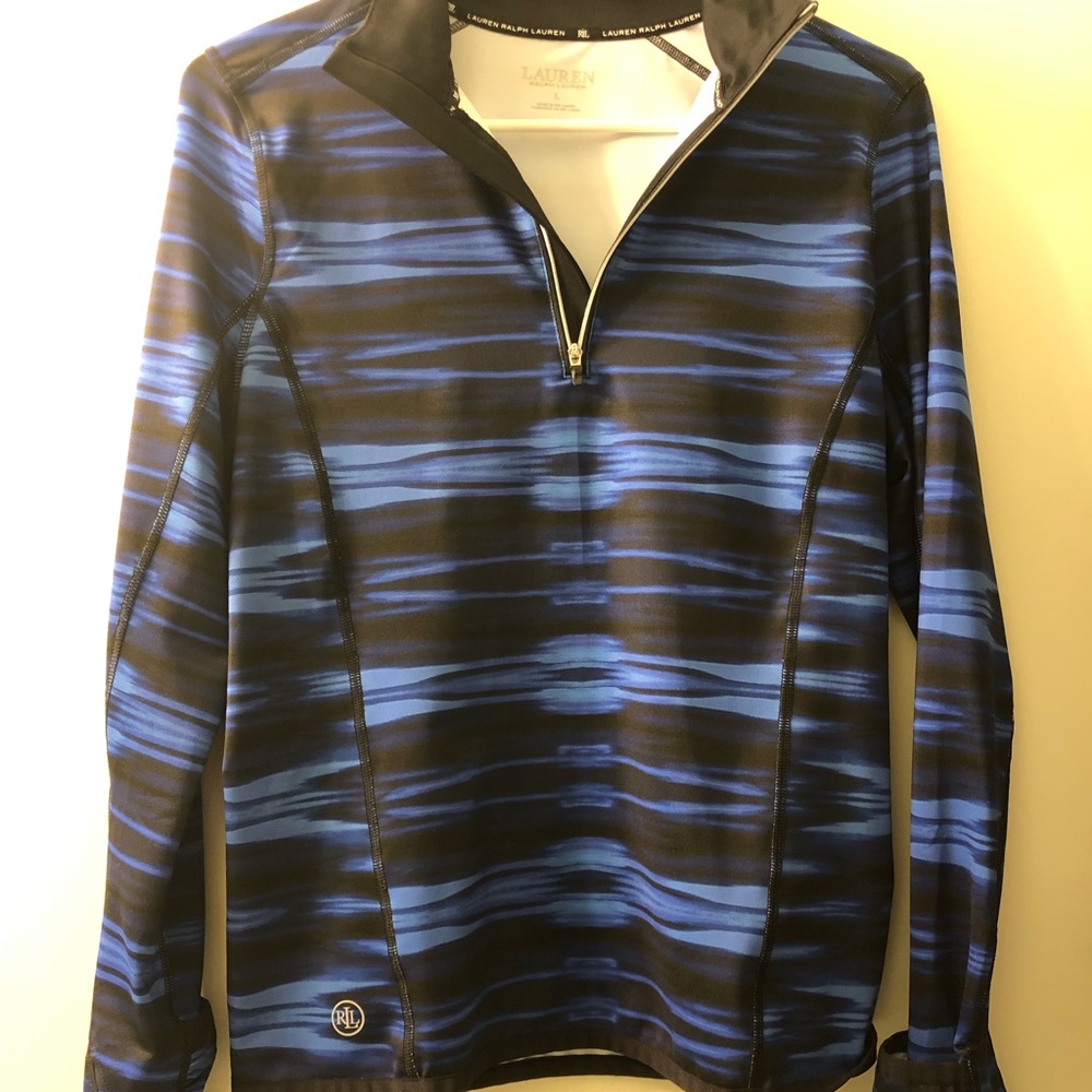 Ralph Lauren Black & Blue Half Zip Hoodie